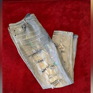 Men’s cut up jeans